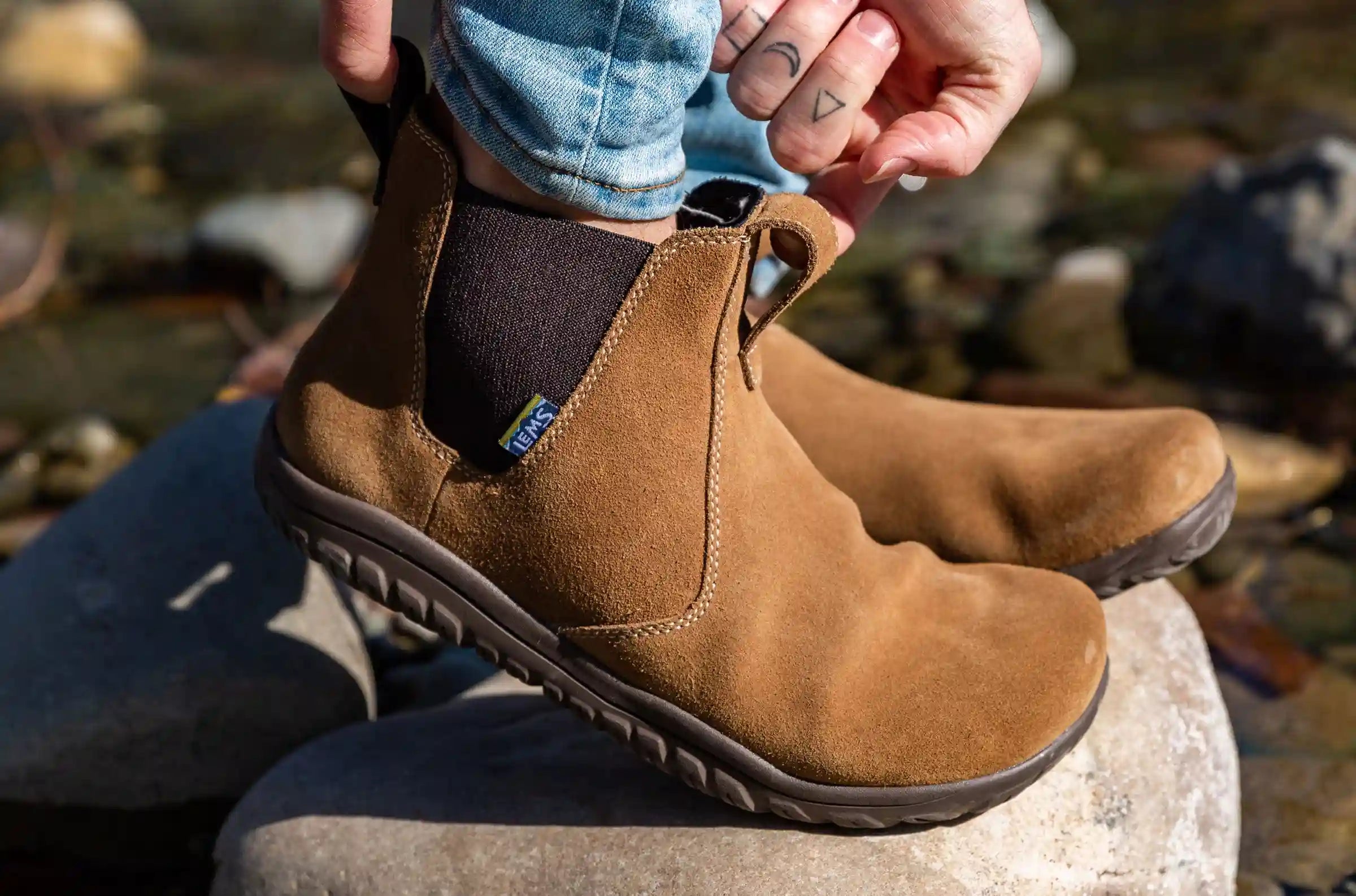 Men's Chelsea Suede Barefoot Boot Secondary image